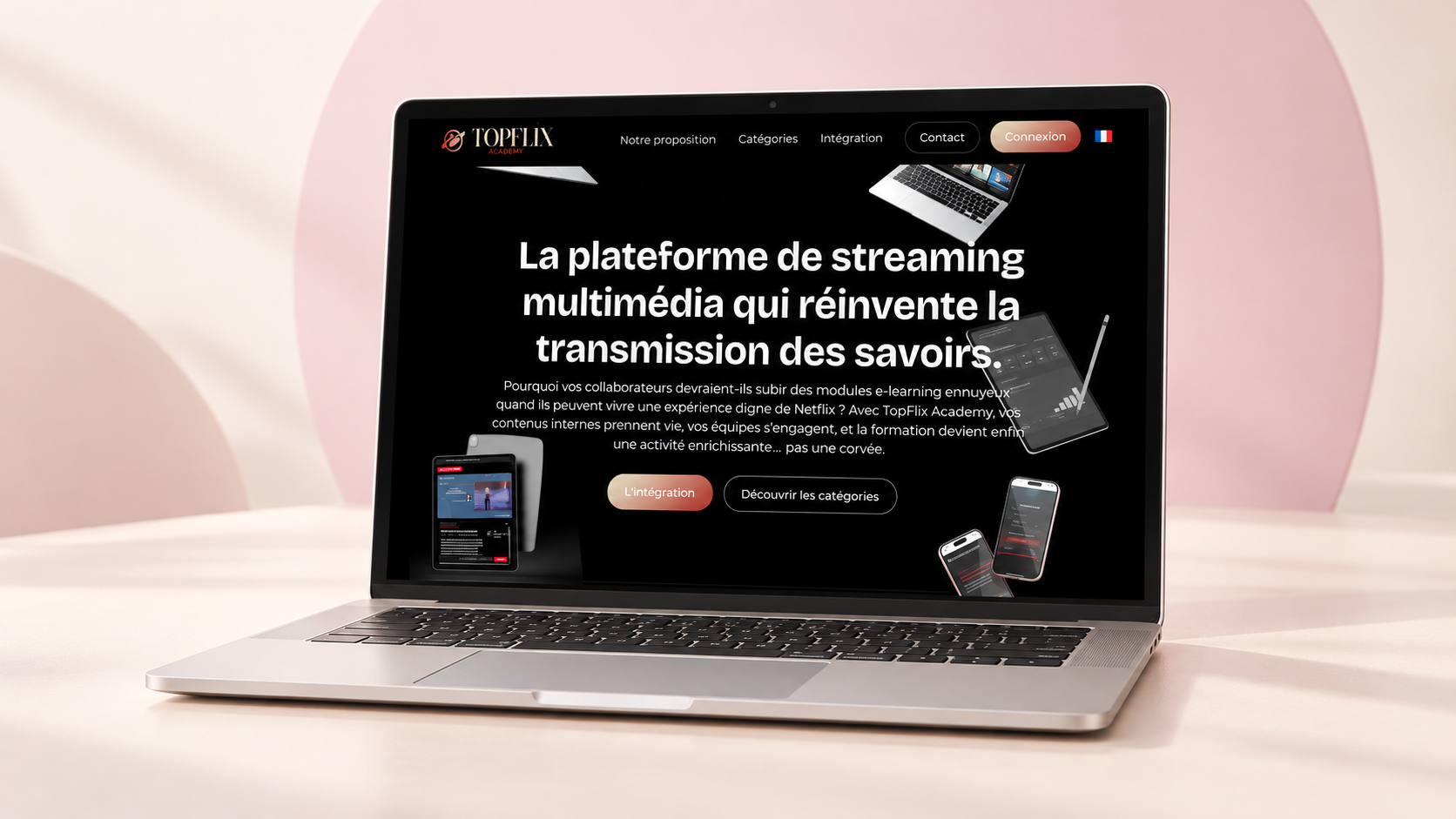 Topflix Academy : visuel principal du projet