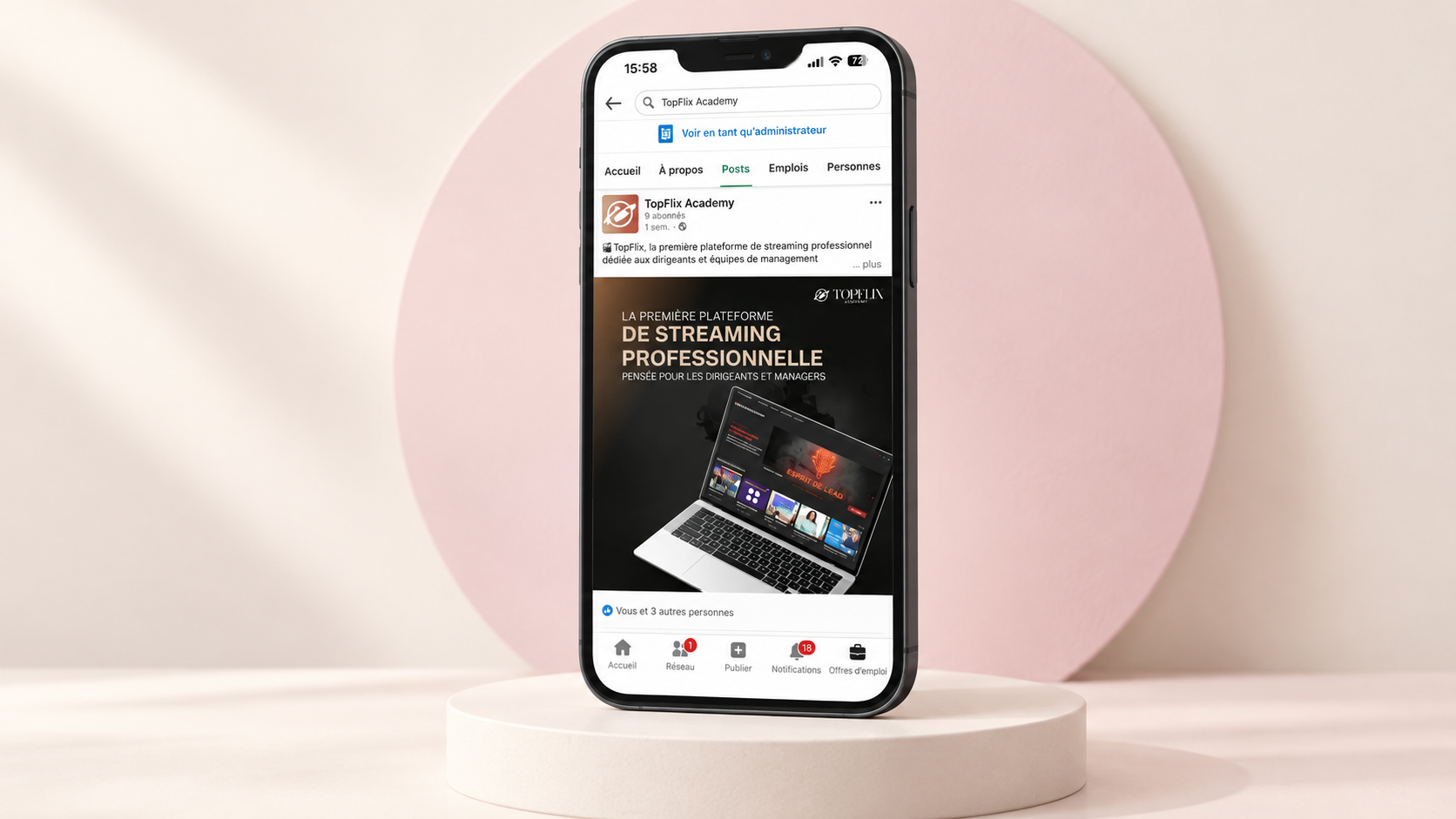 Topflix Academy : aperçu du projet
